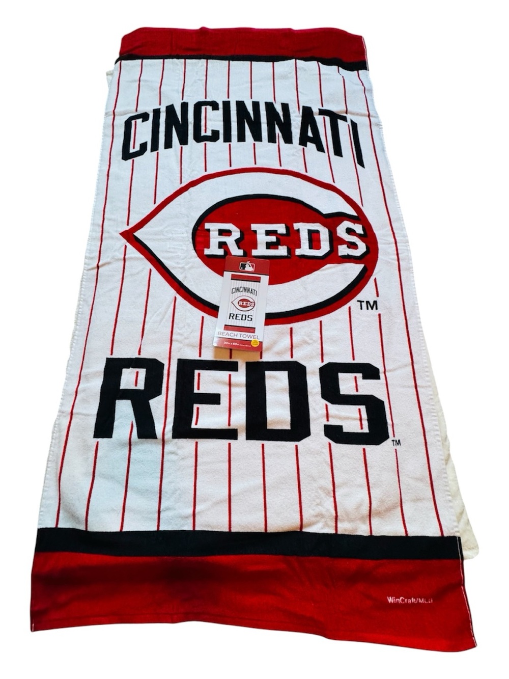 Cincinnati Reds Beach Towel - Red, Black, White 30x60